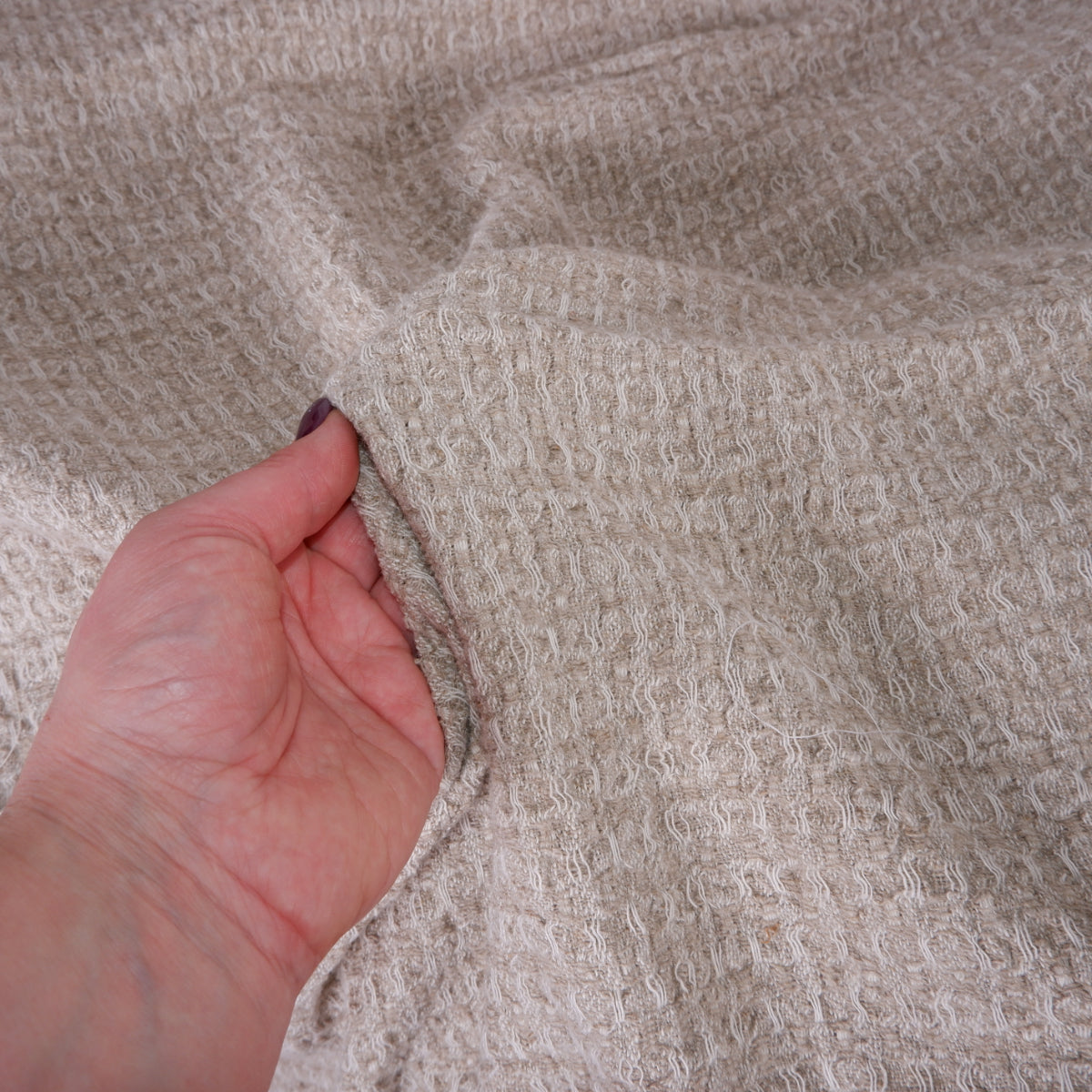Natural - linen blanket - bed cover
