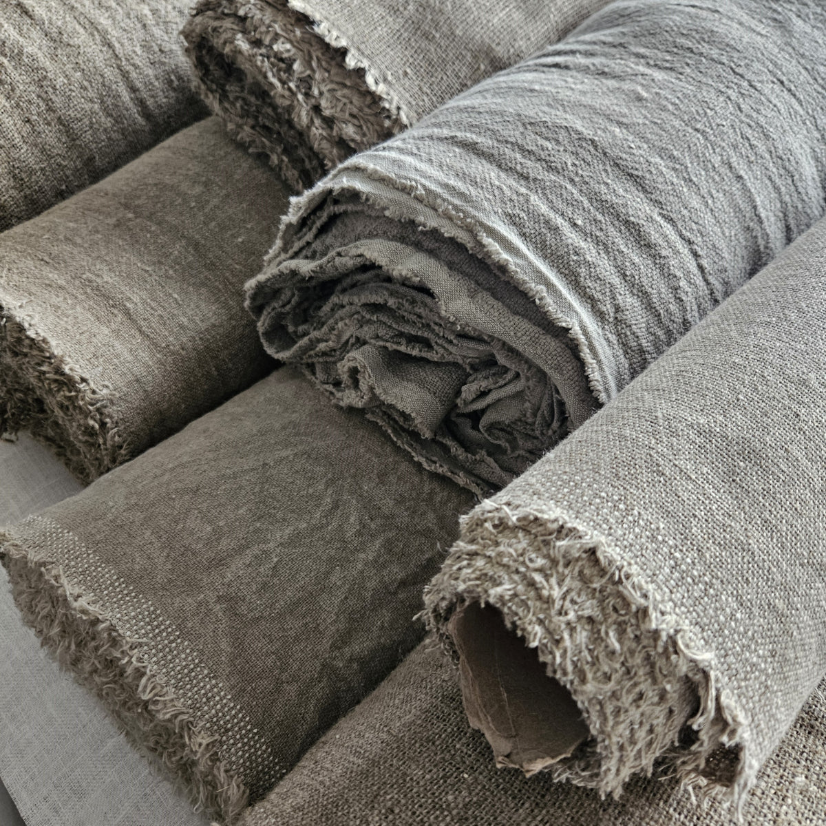 Extra heavy natural linen fabrics