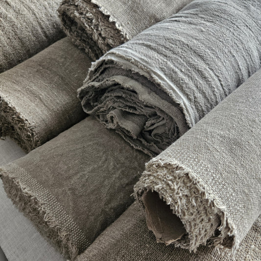 Extra heavy natural linen fabrics