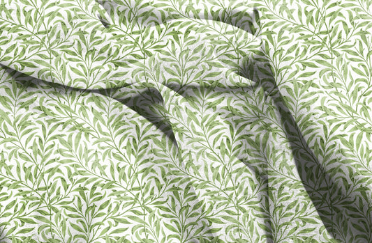 Floral linen fabric  William Morris willow bough WM209A