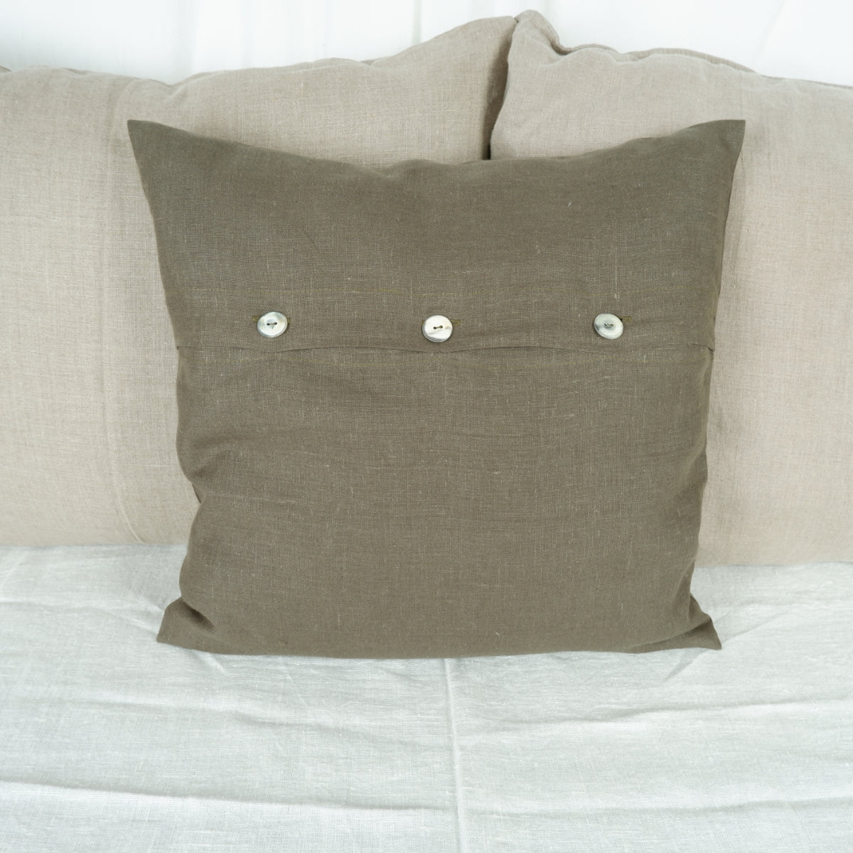 Sand - linen cushion cover