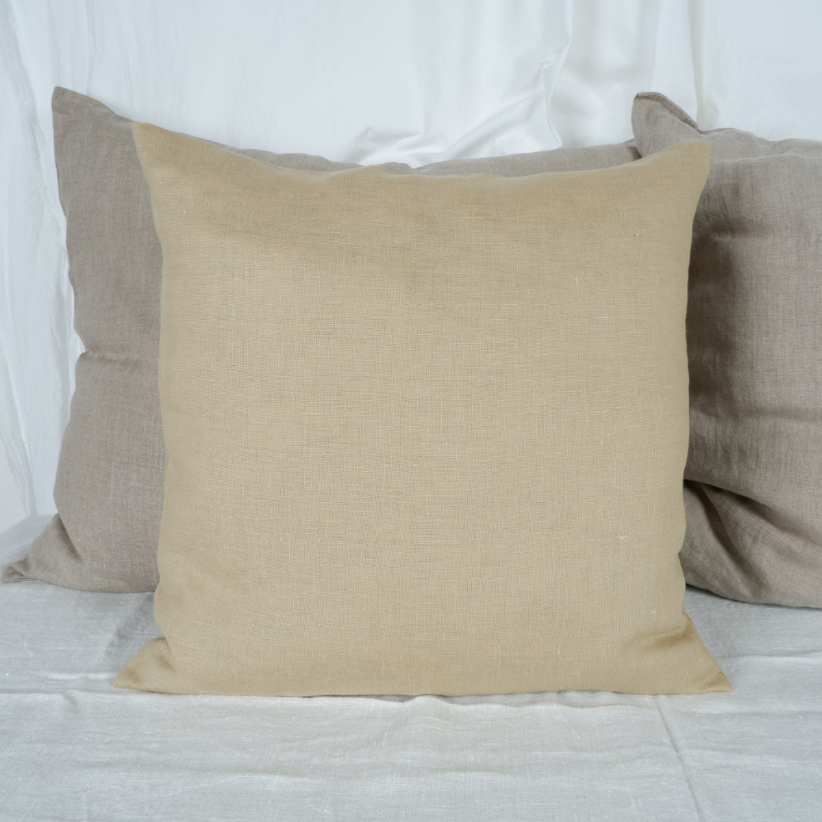 Sand - linen cushion cover