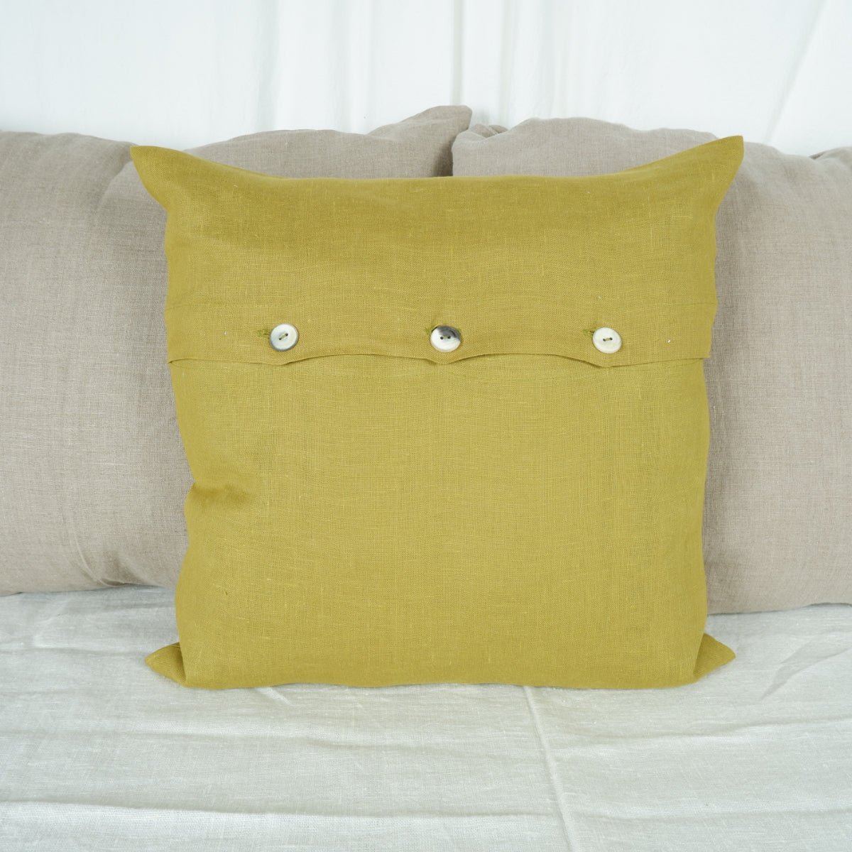 Sand - linen cushion cover