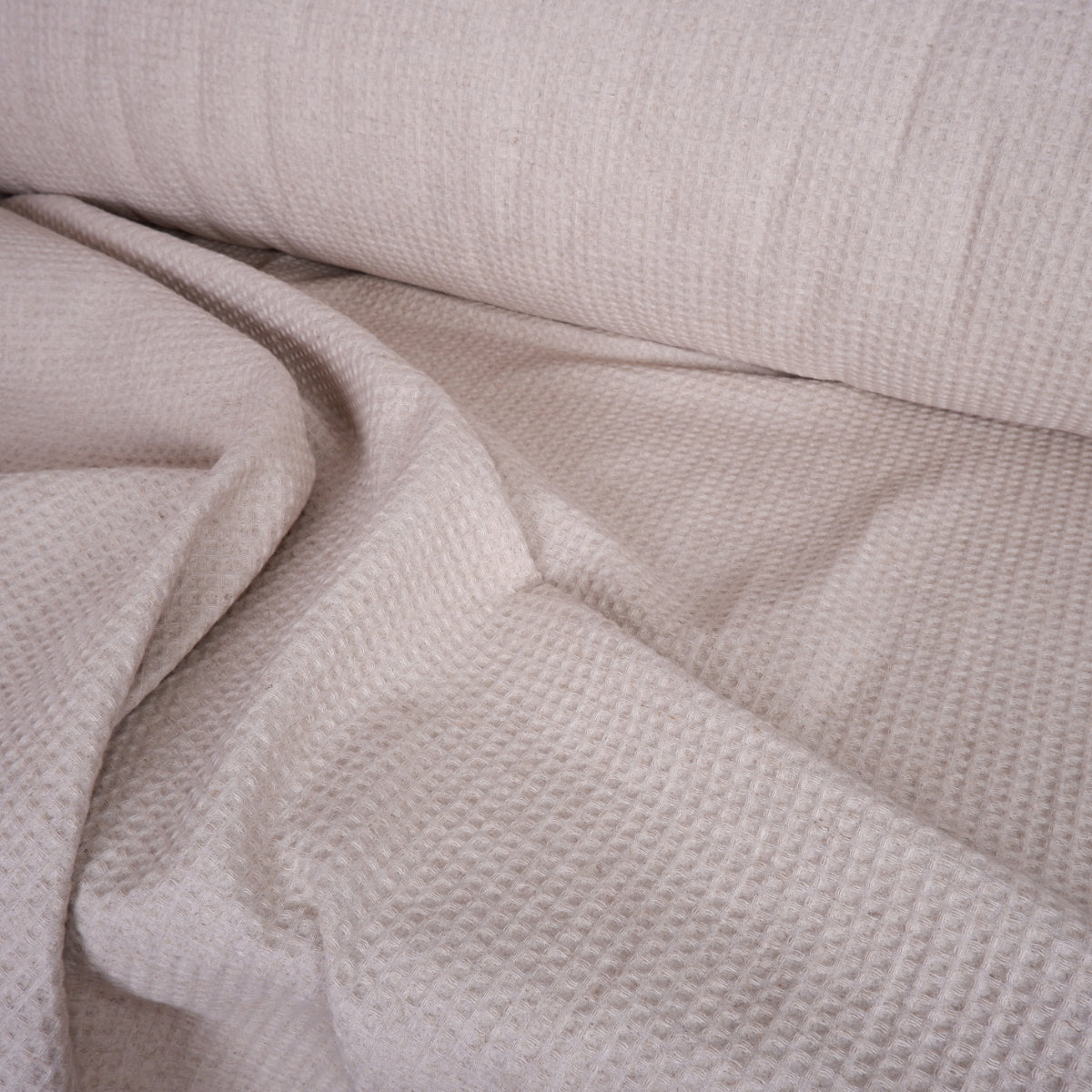 Sand - waffle weave - Linen cotton blend fabric - T023VA