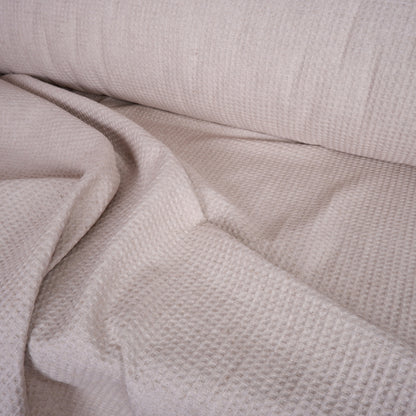 Sand - waffle weave - Linen cotton blend fabric - T023VA