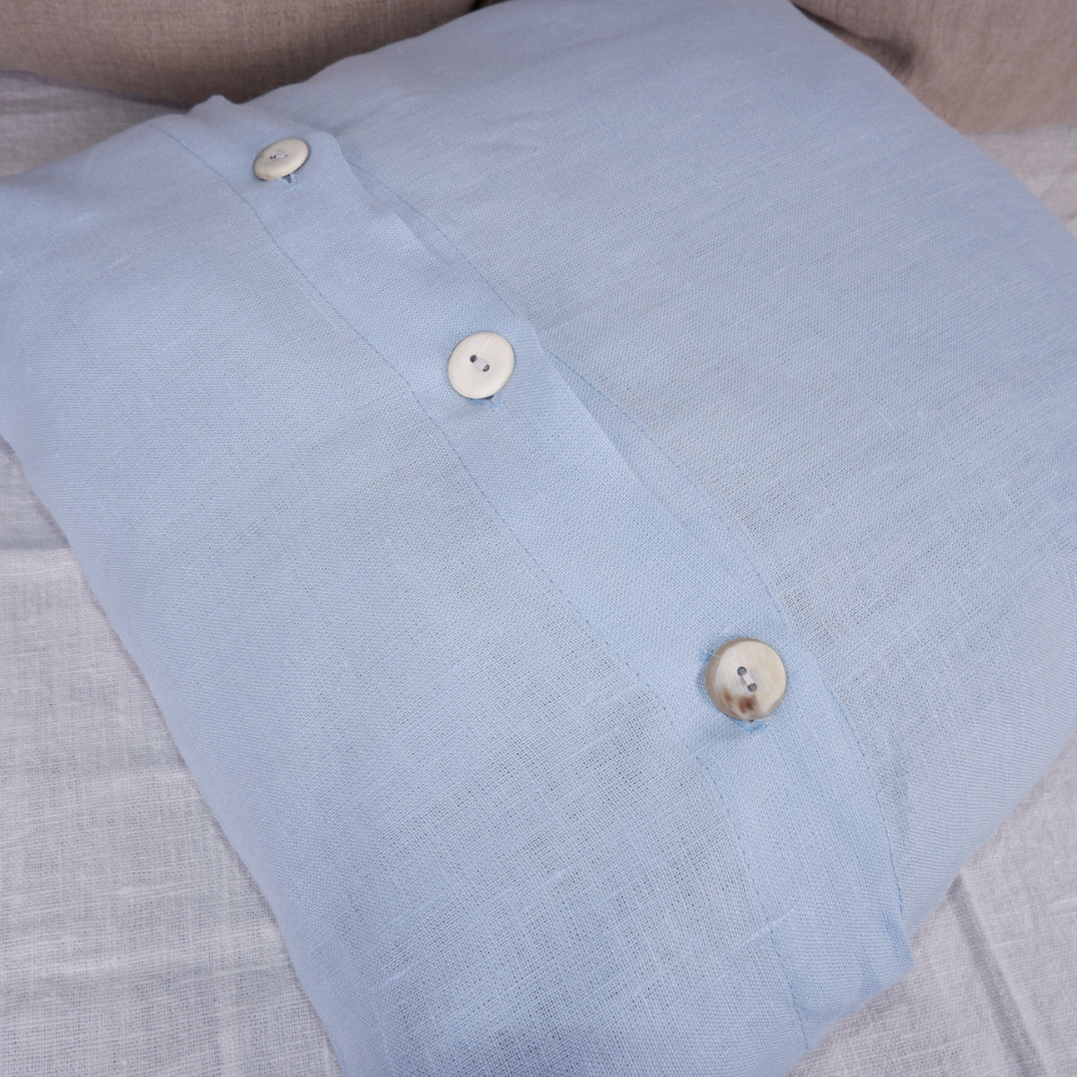 Blue - linen cushion cover