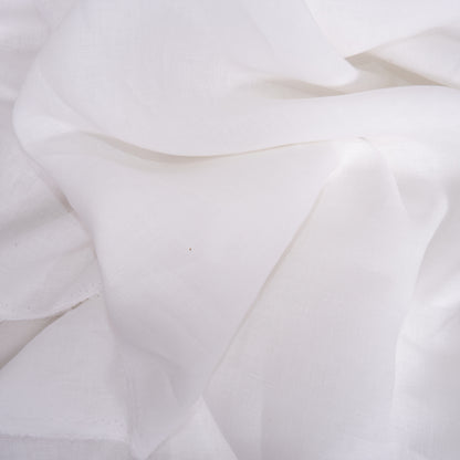 290 cm WIDE - White linen fabric - T028M