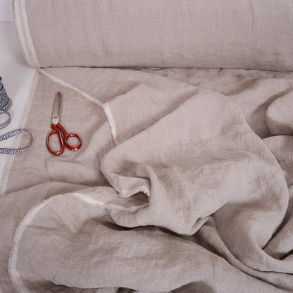 282cm WIDE - Natur linen fabric - T027M