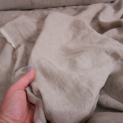 282cm WIDE - Natur linen fabric - T027M