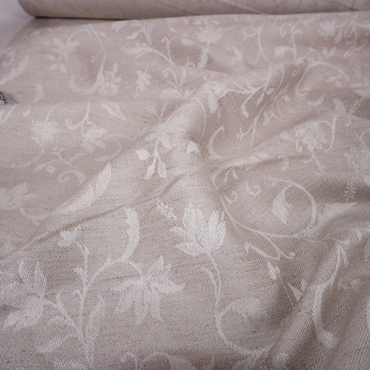Jacquard - Natural Floral - linen fabric - T029M