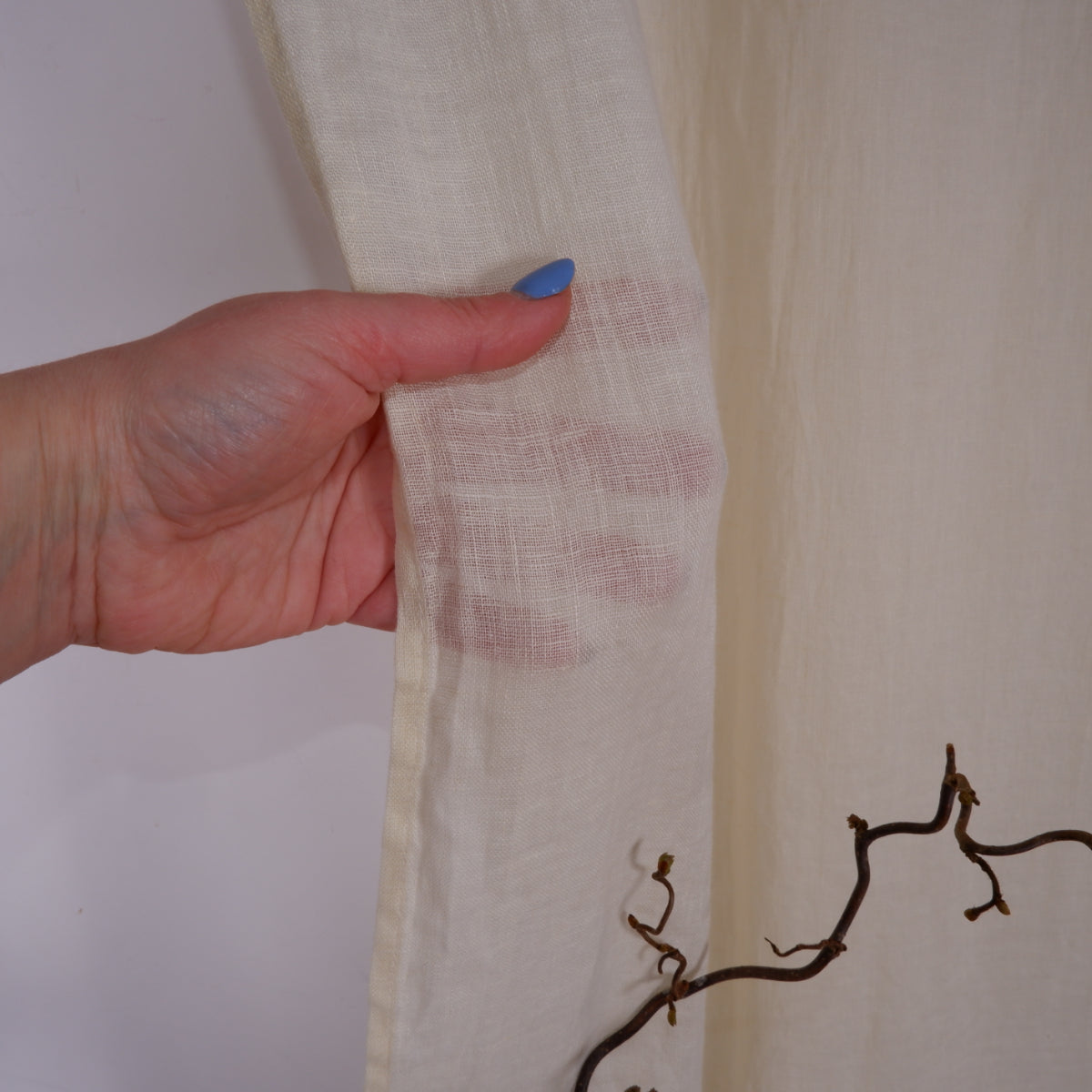 Vanilla - Sheer Linen curtain - with rod pocket