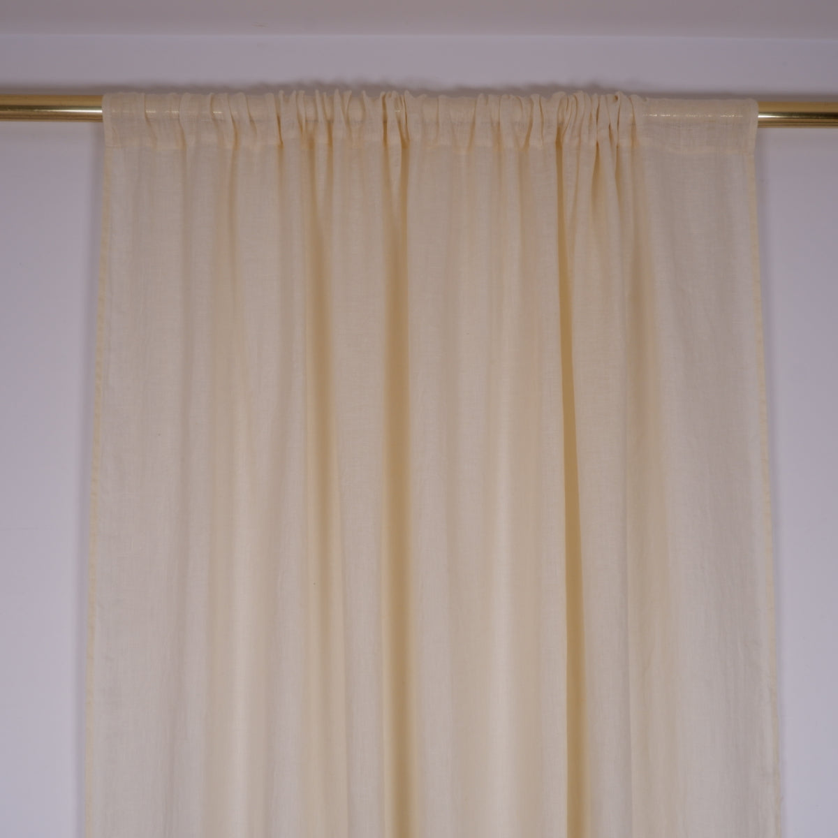 Vanilla - Sheer Linen curtain - with rod pocket