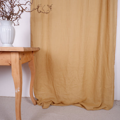 Sand - Sheer Linen curtain - with rod pocket