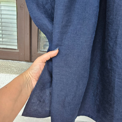 Linen curtain - with rod pocket