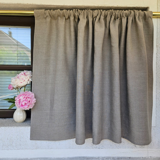 Linen curtain - with rod pocket