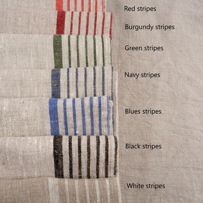 Village black stripes - linen shopping bag