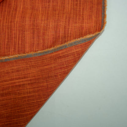Tiny stripes - brick red - linen fabric - T142