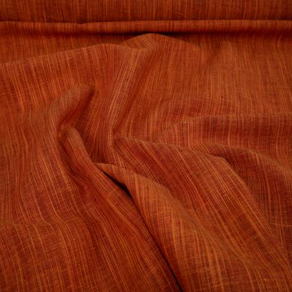 Tiny stripes - brick red - linen fabric - T142