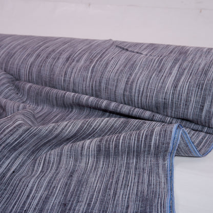 Tiny stripes - black linen fabric - T139