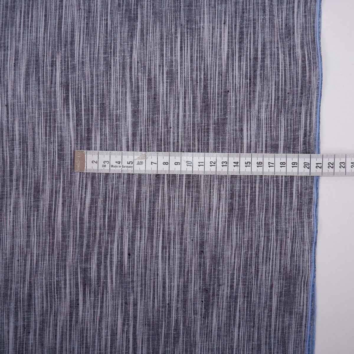 Tiny stripes - black linen fabric - T139