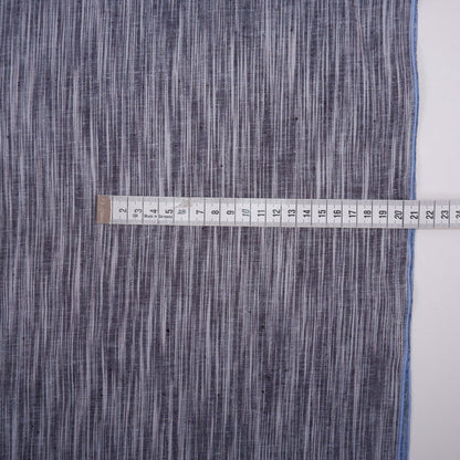 Tiny stripes - black linen fabric - T139