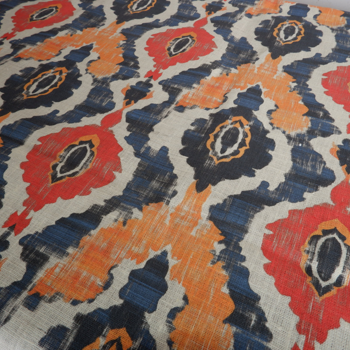 Colorful Rhombs - Printed linen fabric - LL353P