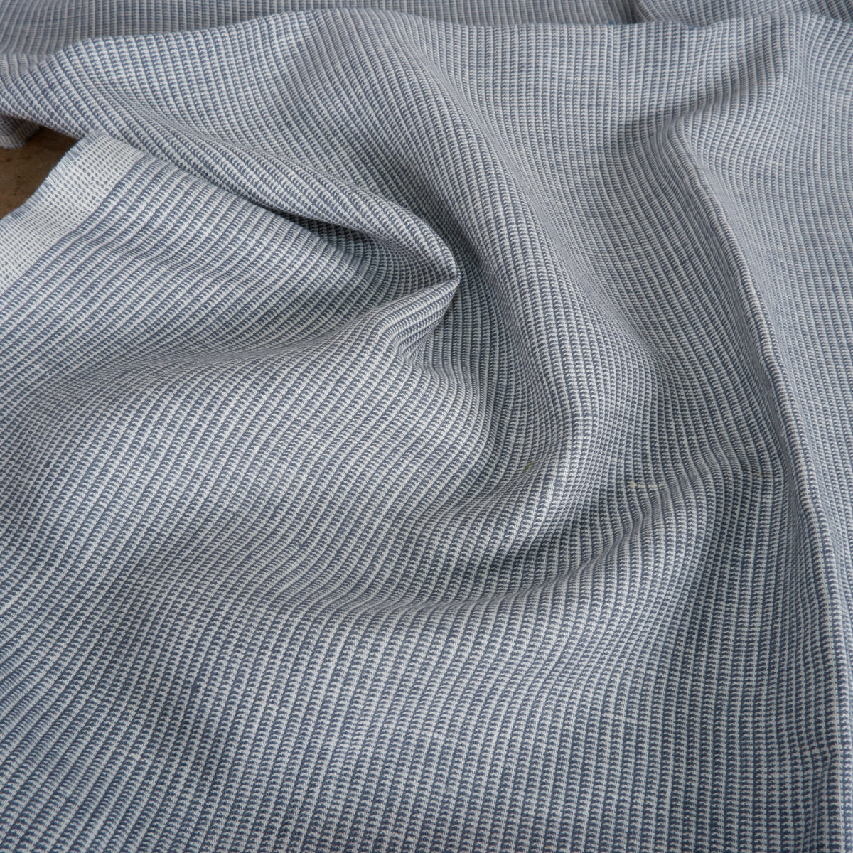 Linen fabric - greyish blue - T112