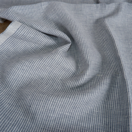 Linen fabric - greyish blue - T112