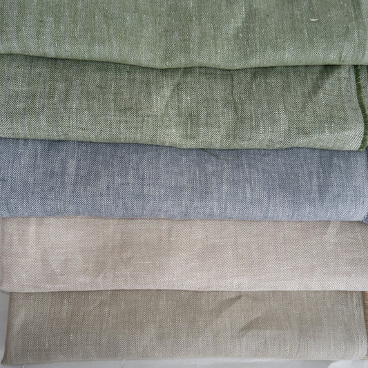 Linen fabric - Herringbone