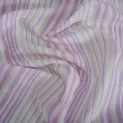 Multistripes - purple stripes - linen fabric - T148
