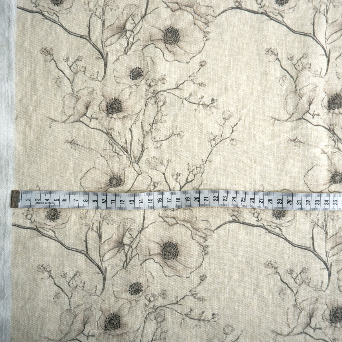 Poppy flower - Printed linen fabric - LL359P