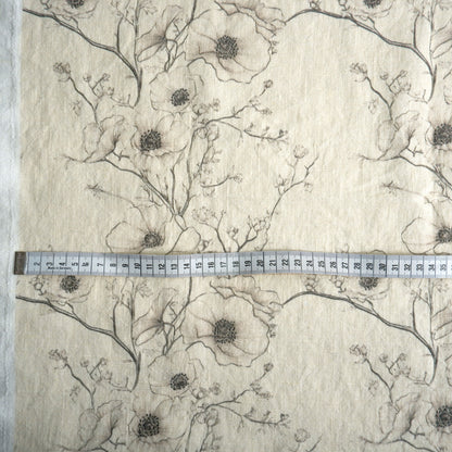 Poppy flower - Printed linen fabric - LL359P