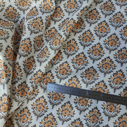 Tree of life Indian Blockprint Printed linen fabric - LL366P