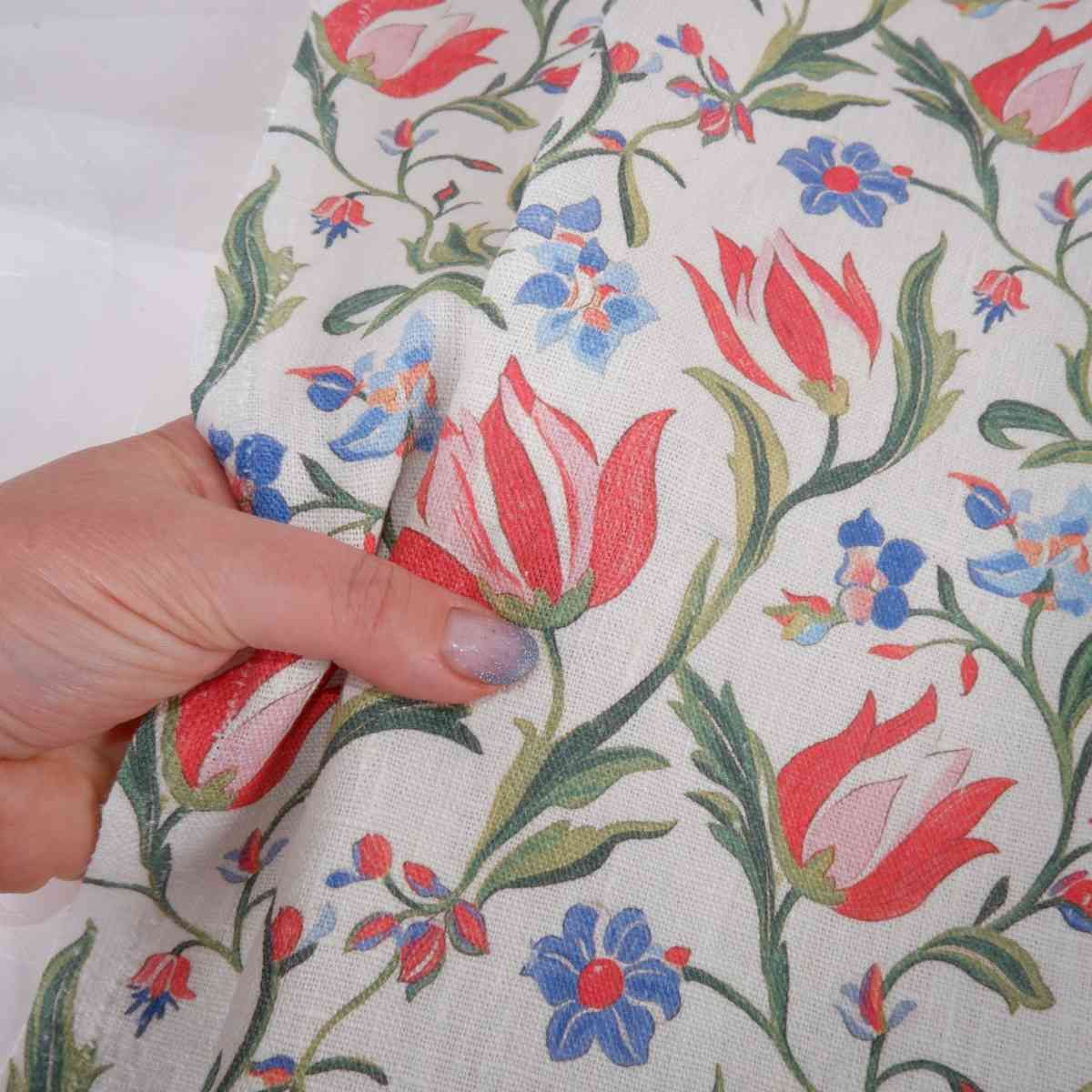 Amsterdam tulips - Printed linen fabric - LL370P