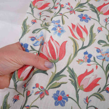 Amsterdam tulips - Printed linen fabric - LL370P