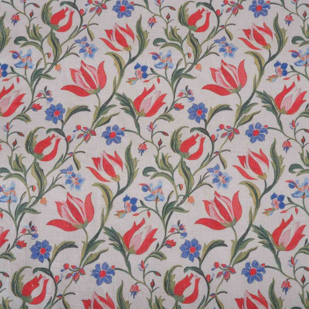 Amsterdam tulips - Printed linen fabric - LL370P