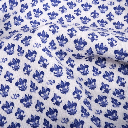 Fleur de lis - Printed linen fabric - LL360P