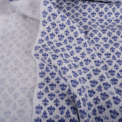 Fleur de lis - Printed linen fabric - LL360P