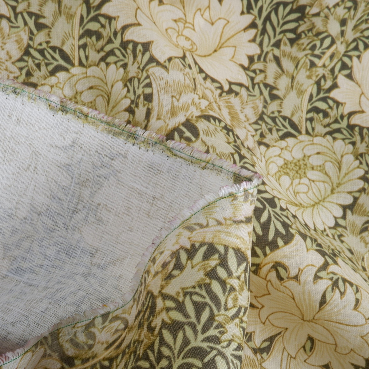Chrisantemas - Printed linen fabric