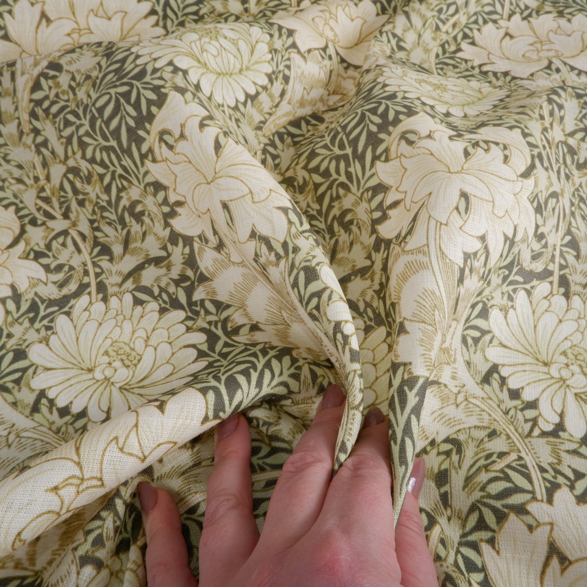 Chrisantemas - Printed linen fabric
