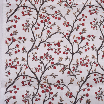 Mountain-ash - Printed linen fabric