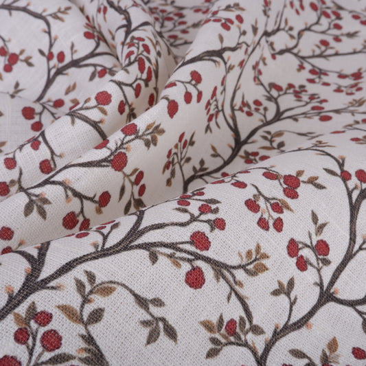 Mountain-ash - Printed linen fabric
