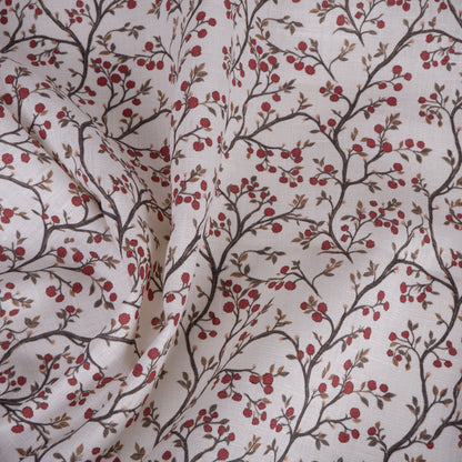 Mountain-ash - Printed linen fabric
