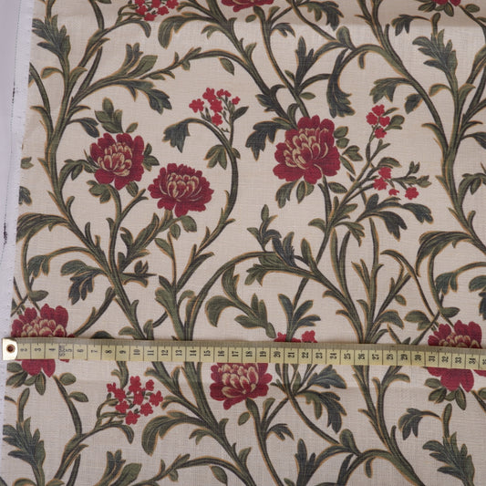 Flowers- Printed linen fabric