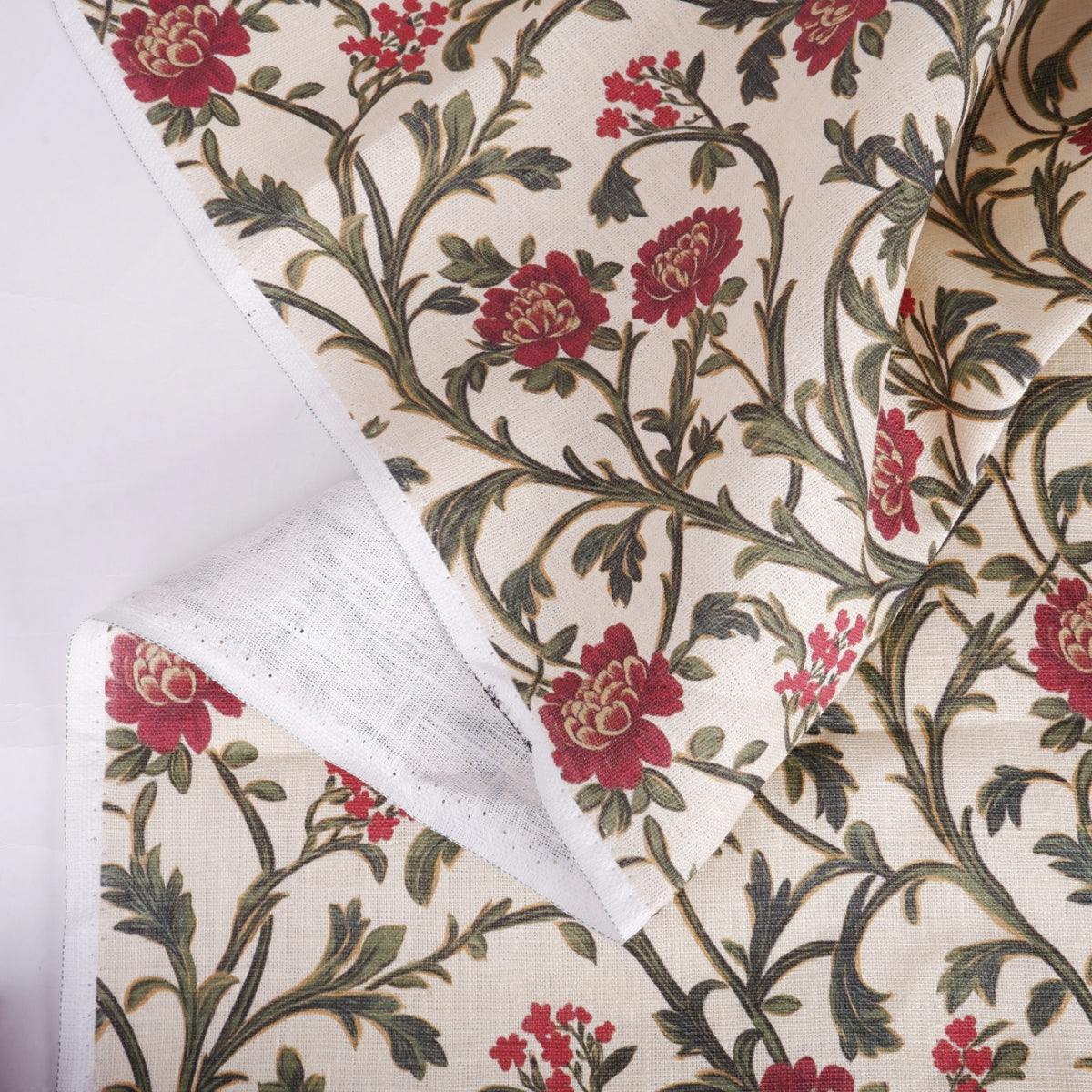 Flowers- Printed linen fabric