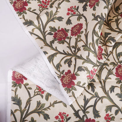 Flowers- Printed linen fabric
