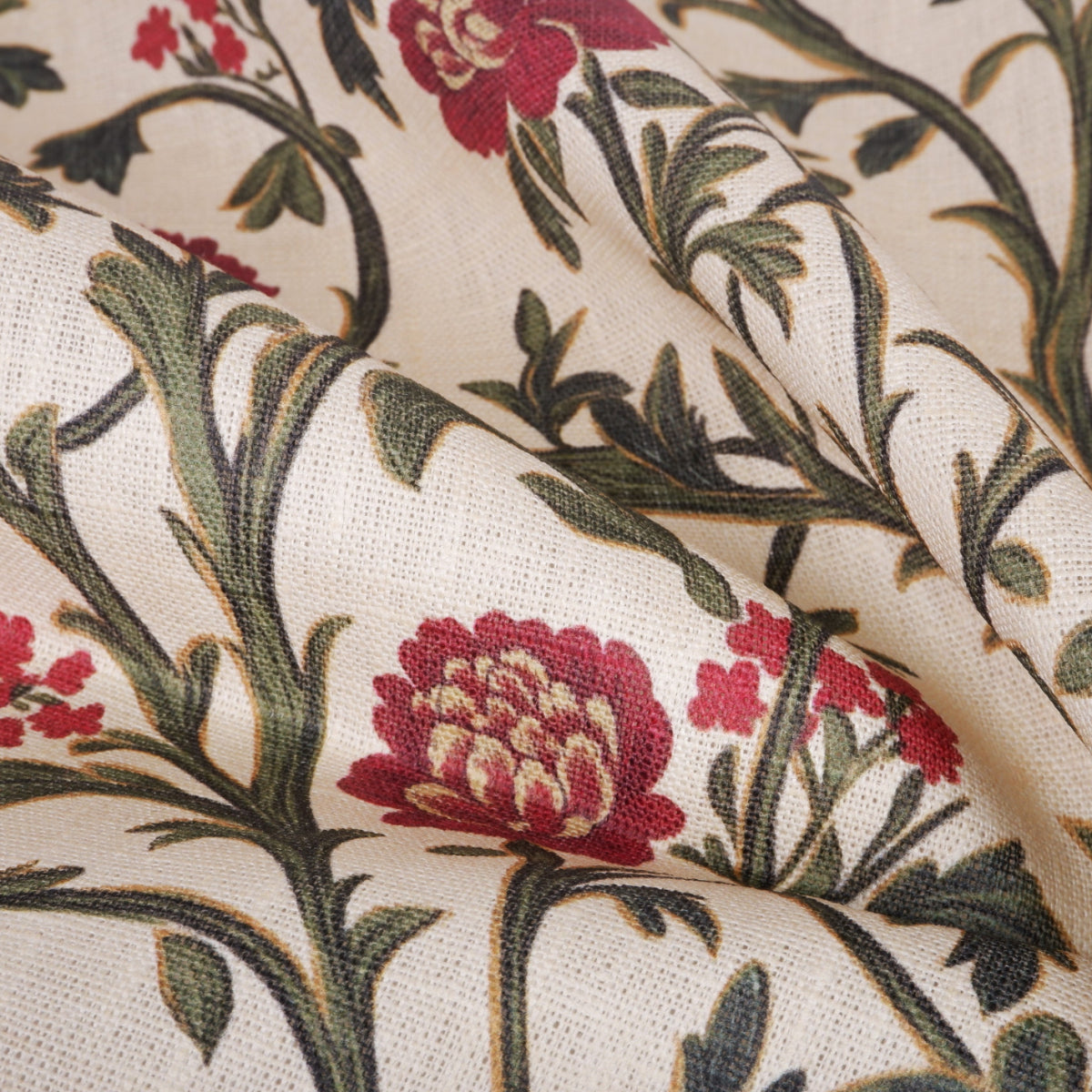 Flowers- Printed linen fabric