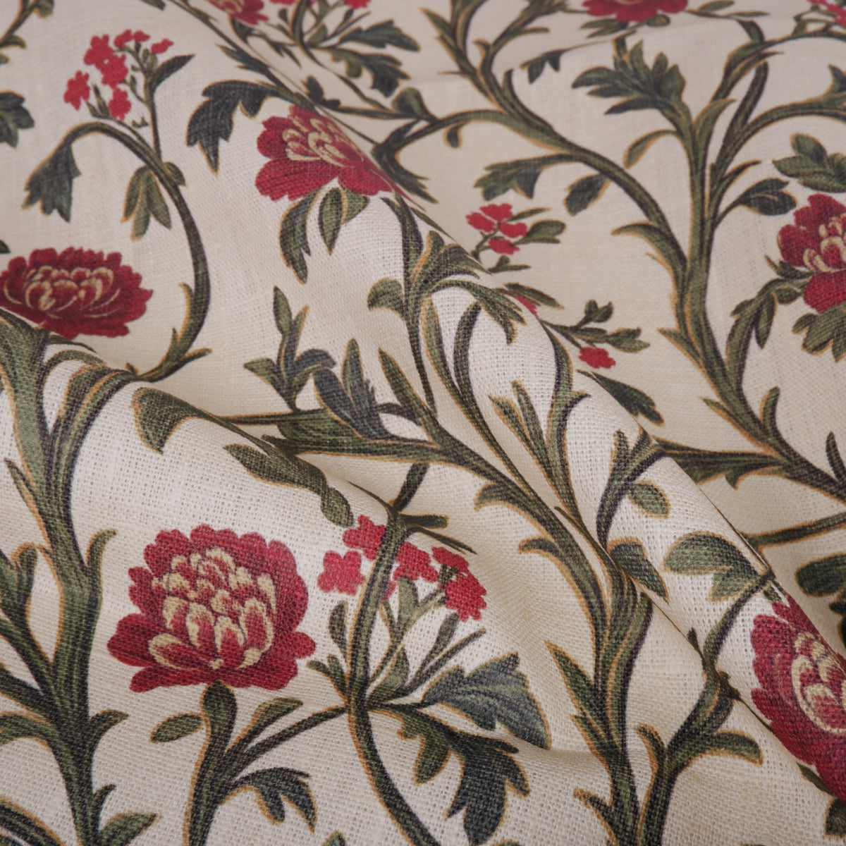 Flowers- Printed linen fabric