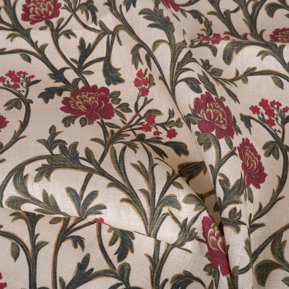 Flowers- Printed linen fabric