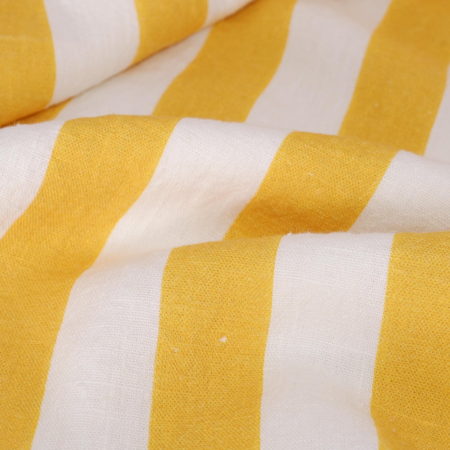 100% LINEN Fabric Maxi striped yellow white Avignon - french linen floral upholstery home textile Victorian fabrics 3351